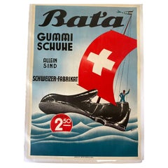 Vintage 1950s Original Bata Wall Poster