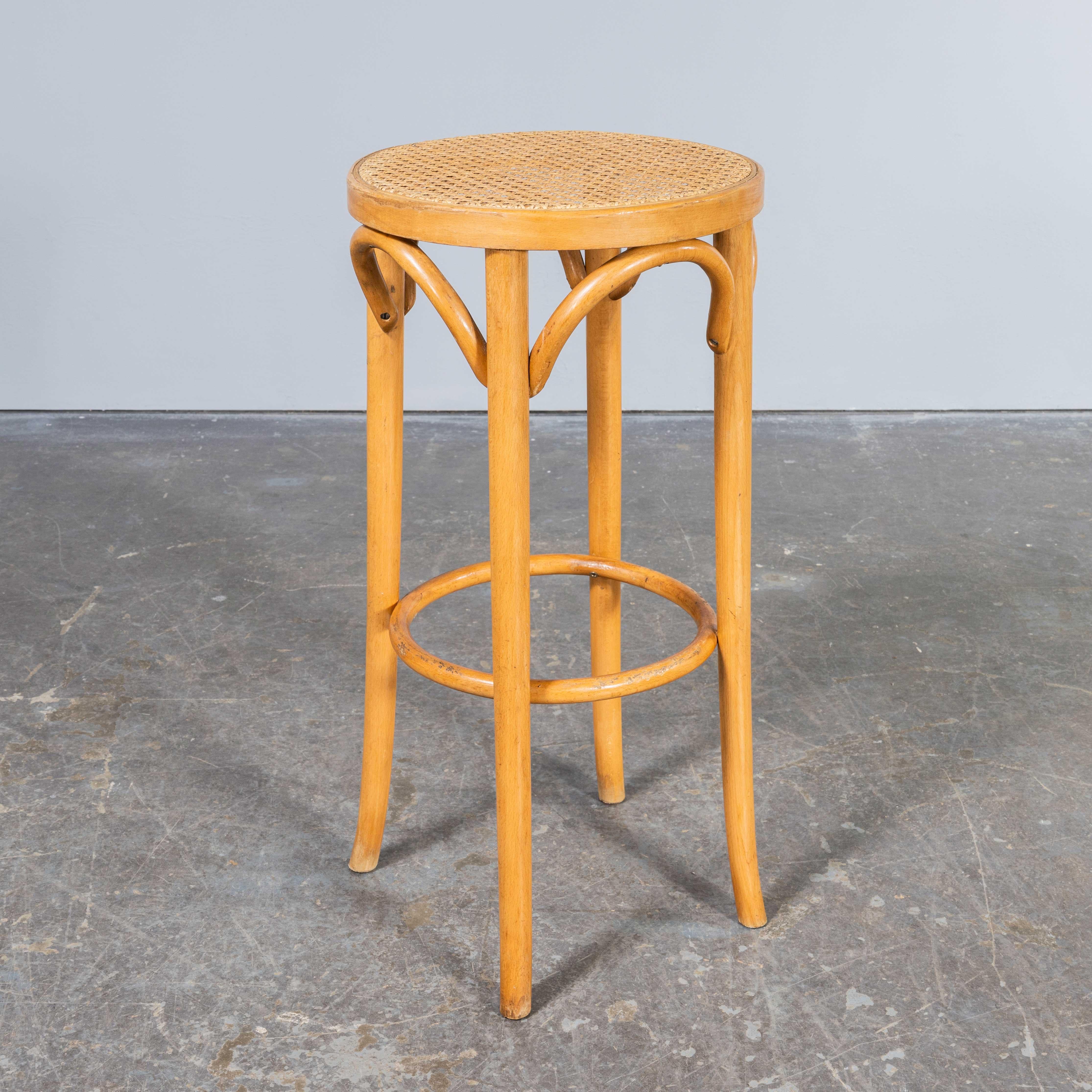Mid-20th Century 1950’S Original Blonde Barstools – Set Of Four
