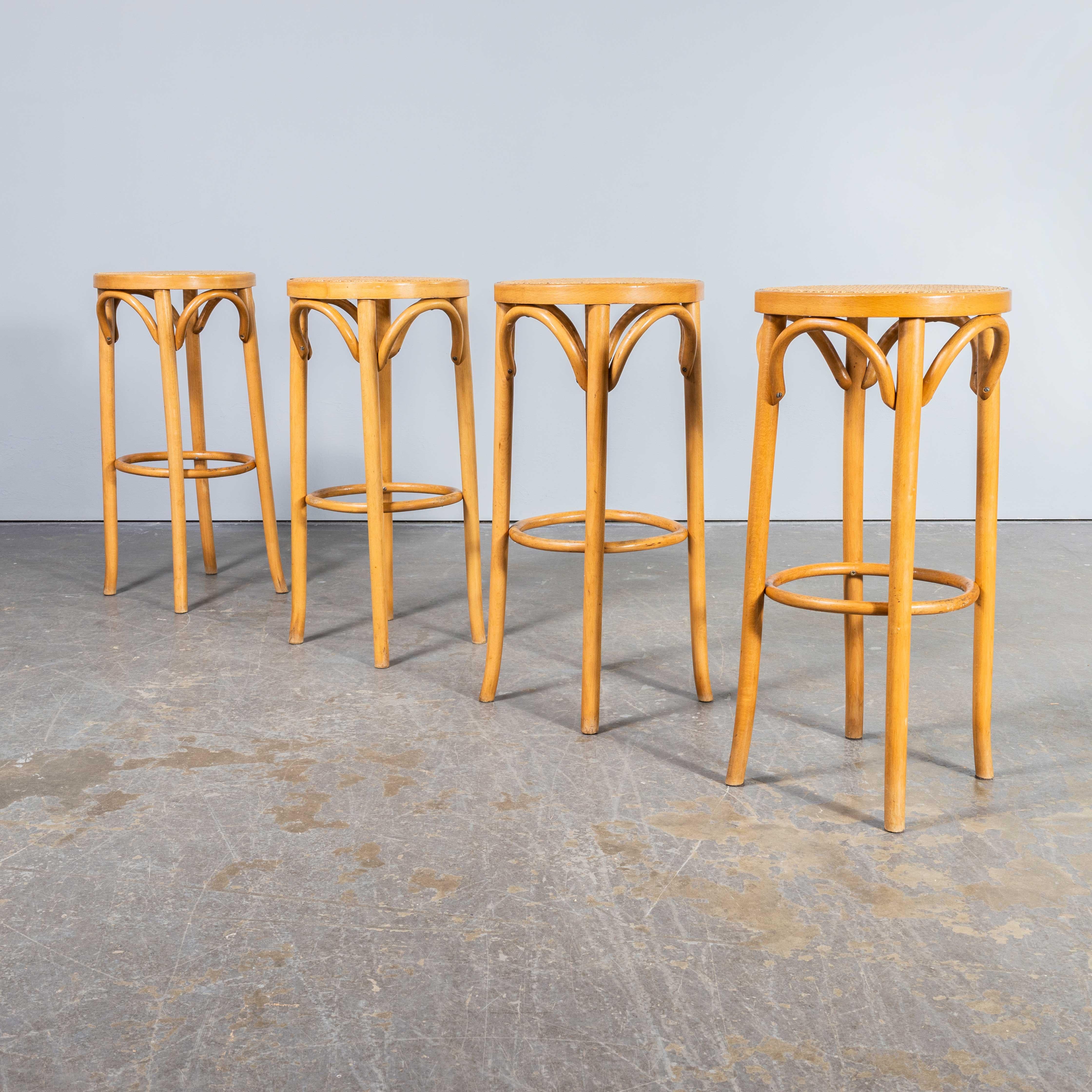 1950’S Original Blonde Barstools – Set Of Four 1