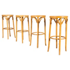 1950’S Original Blonde Barstools – Set Of Four