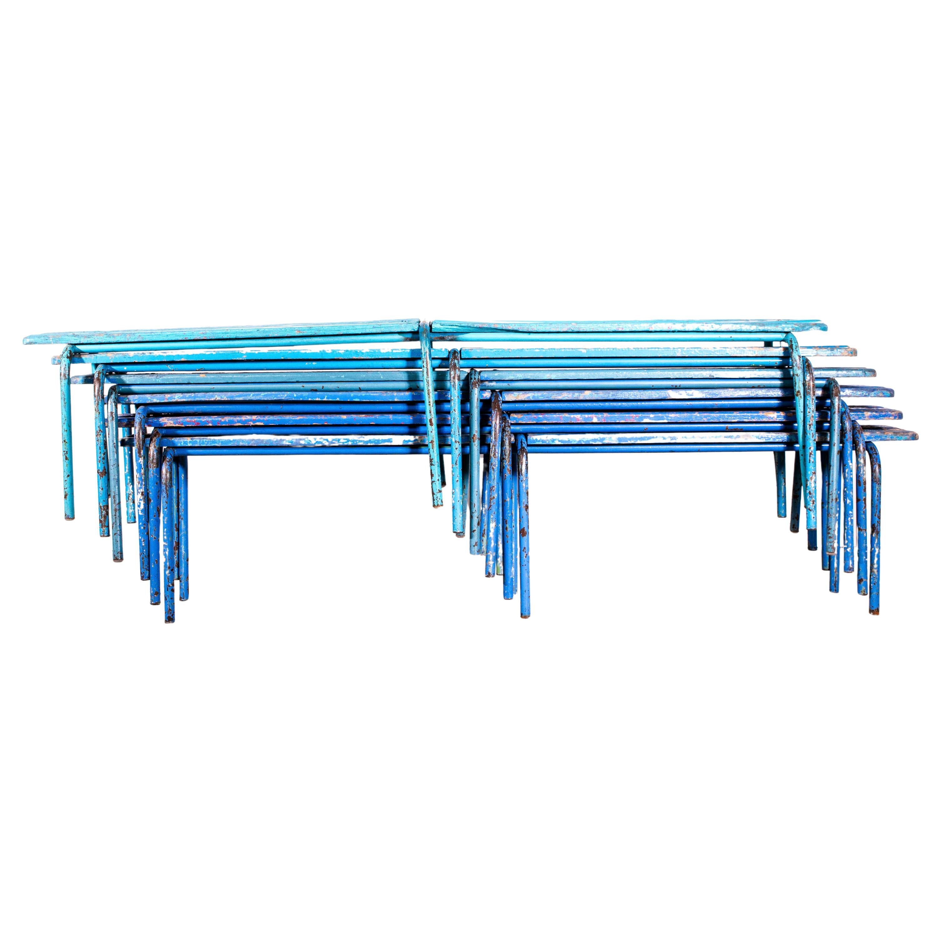 1950's Original Blue Mullca Long Benches - Good Quantity Available