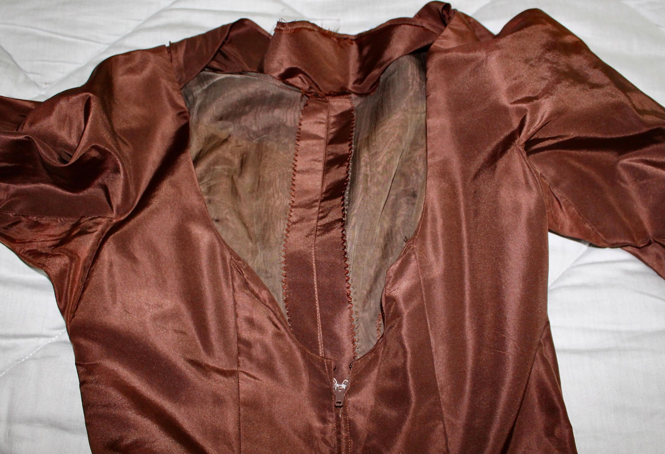 1950's Original by Rudolf Silk Taffeta Cocktail Dress For Sale 8