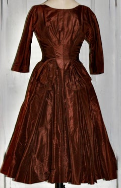 1950's Original by Rudolf Silk Taffeta Cocktail Dress
