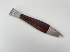 1950s Original Carl Aubock Neptune Fish Can + Bottle Opener Vintage Signed