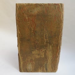 1950s Original Carved Wooden print Block by Pauline Jacobsen Noli me Tangere