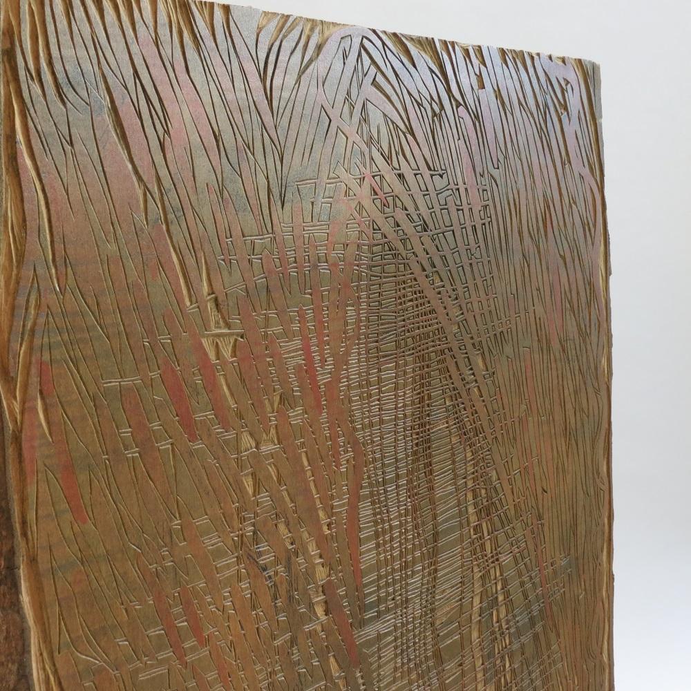 Écossais 1950s Original Wooden print Block by Pauline Jacobsen Noli me Tangere en vente