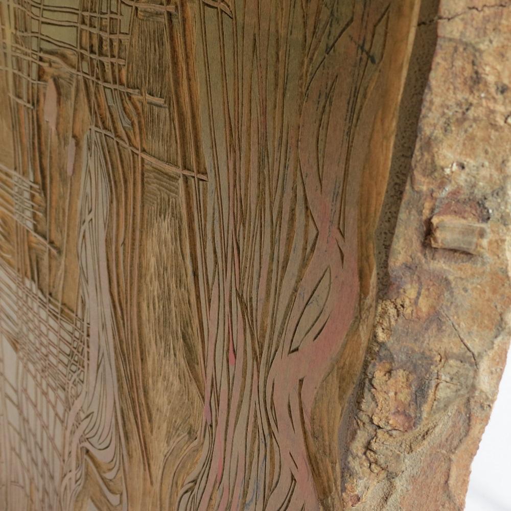 1950s Original Wooden print Block by Pauline Jacobsen Noli me Tangere en vente 1