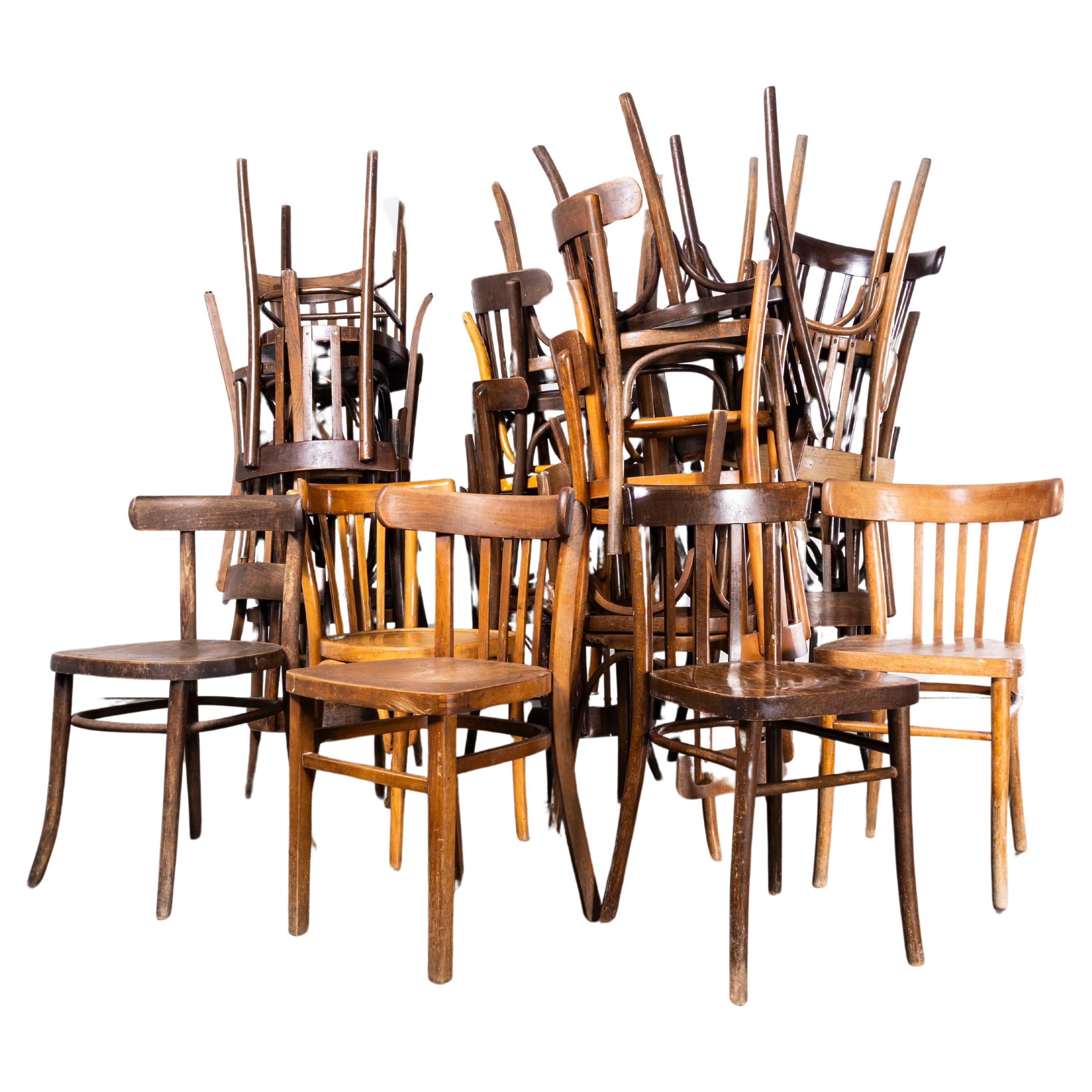 1950’s Original Debrecen Mid Tan Café Dining Chairs - Mixed Selection - Good Qua
