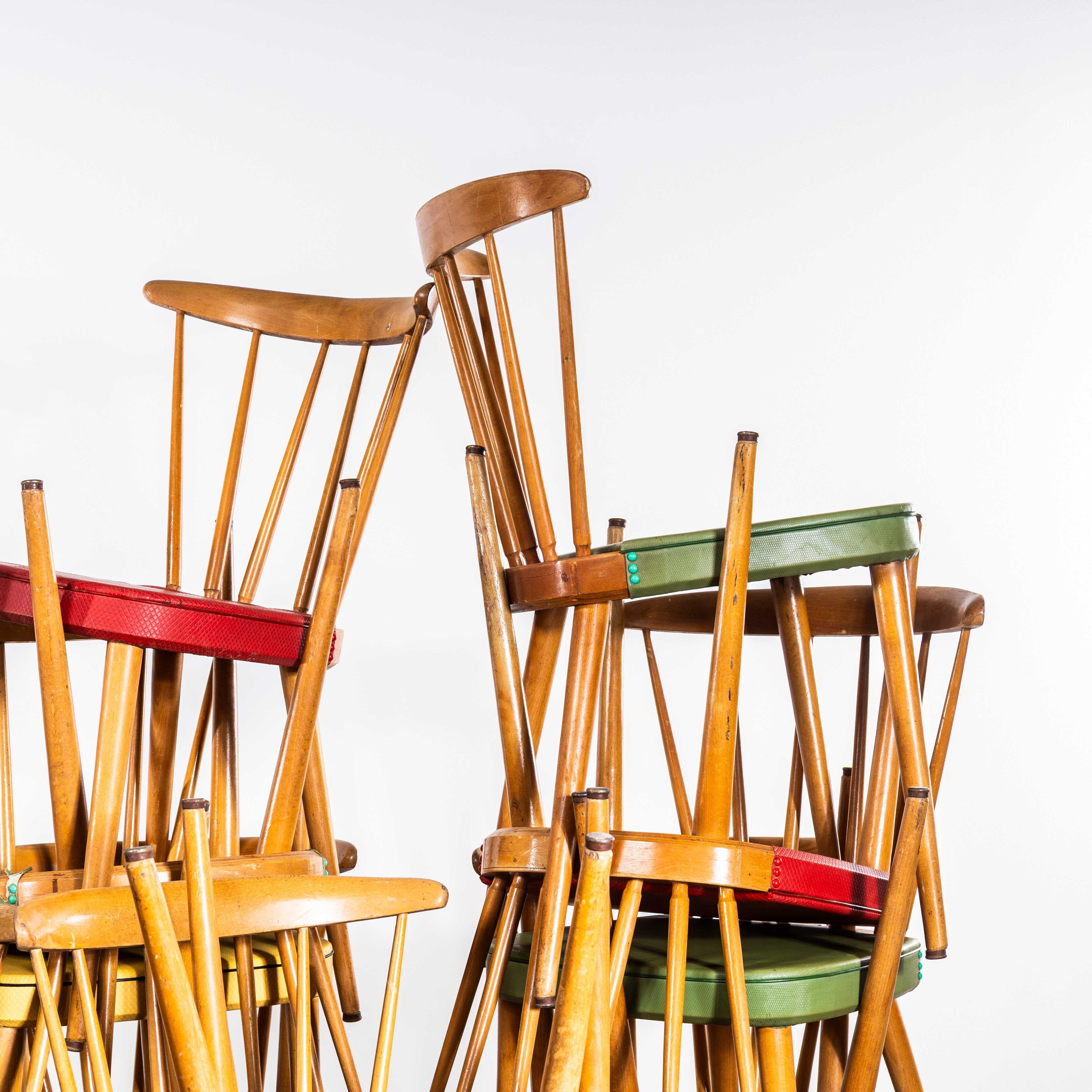 Dutch 1950's Original Erco Upholstered Dining Chairs - Small Batch Available For Sale