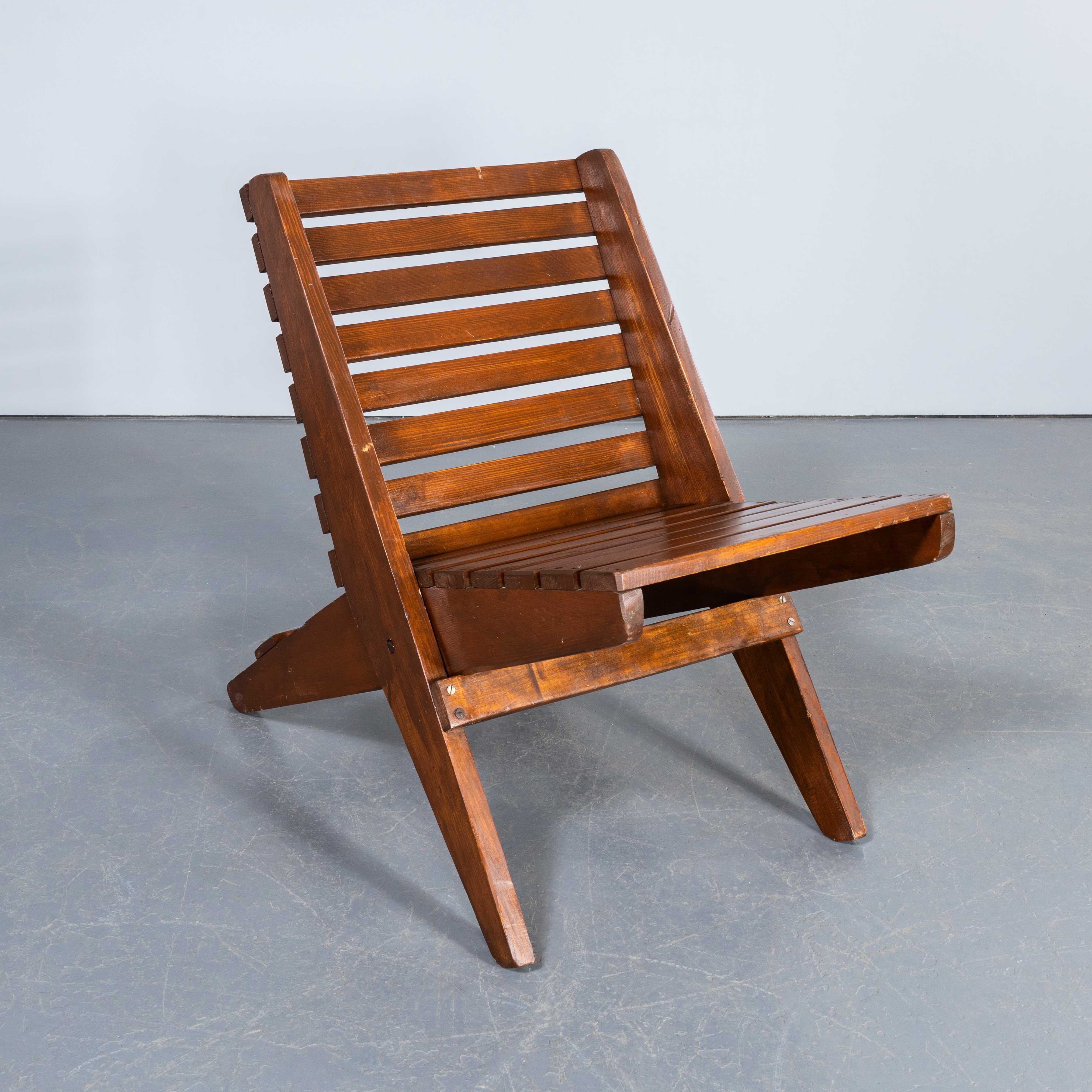 1950's Original Folding Lounge Side Chairs im Angebot 2