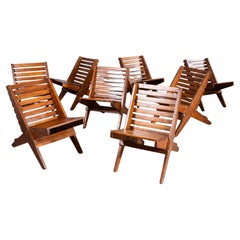 1950's Original Folding Lounge Side Chairs