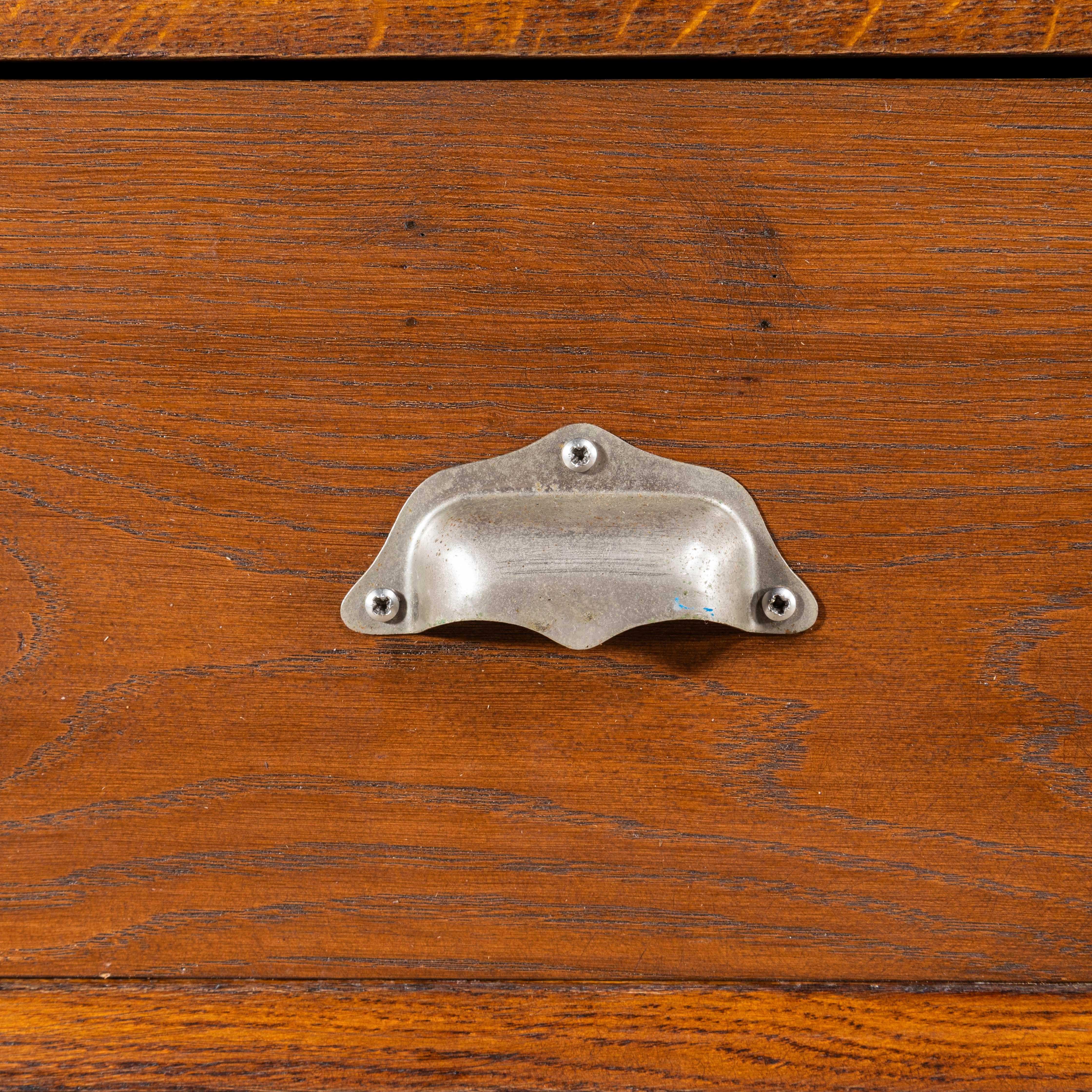 Mid-20th Century 1950's Original French Apothecary Bank Of Drawers - Twelve Drawers