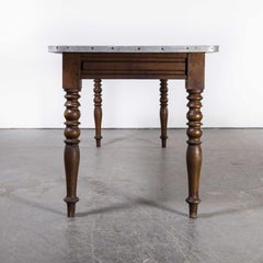 1950's, Original French Bistro Rectangular Dining Table, Original Top