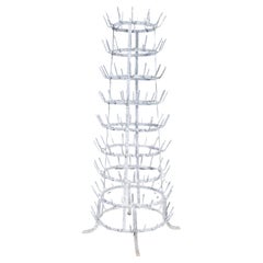 Scaffale per l'asciugatura delle bottiglie francese originale del 1950 (Model 3319)