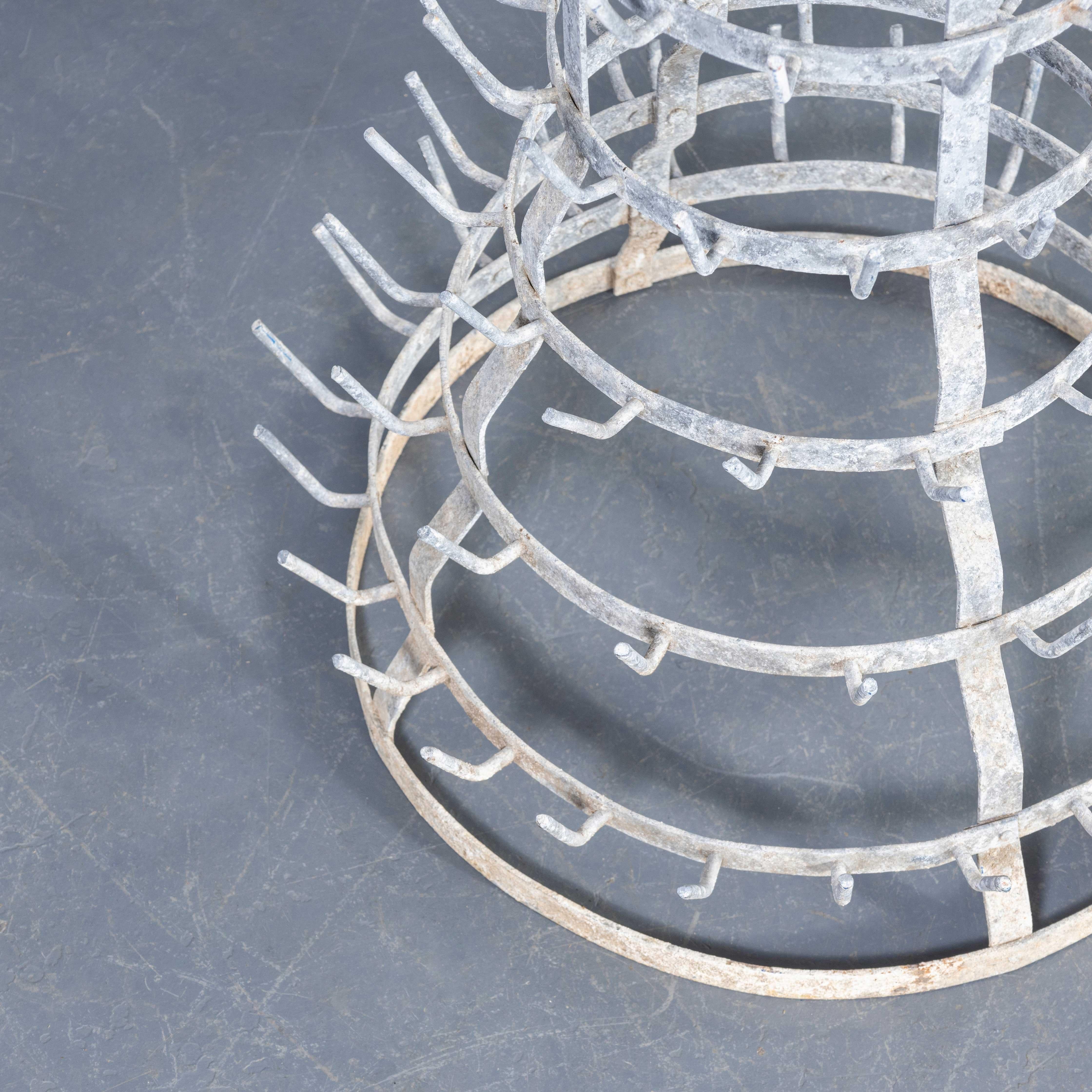 1950's Original French Bottle Drying Rack (Model 3321) In Good Condition For Sale In Hook, Hampshire