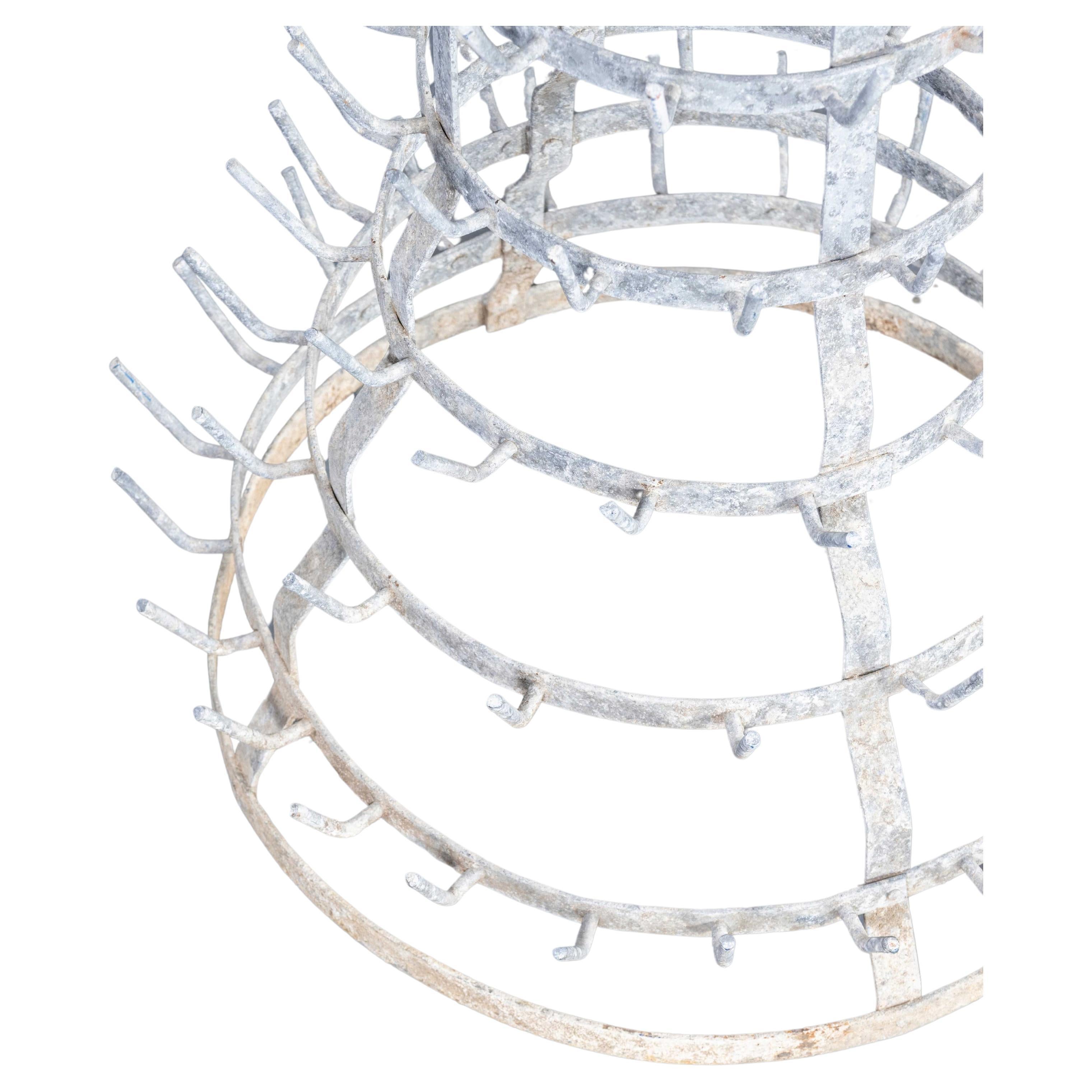 Scaffale per l'asciugatura delle bottiglie francese originale del 1950 (Model 3321)