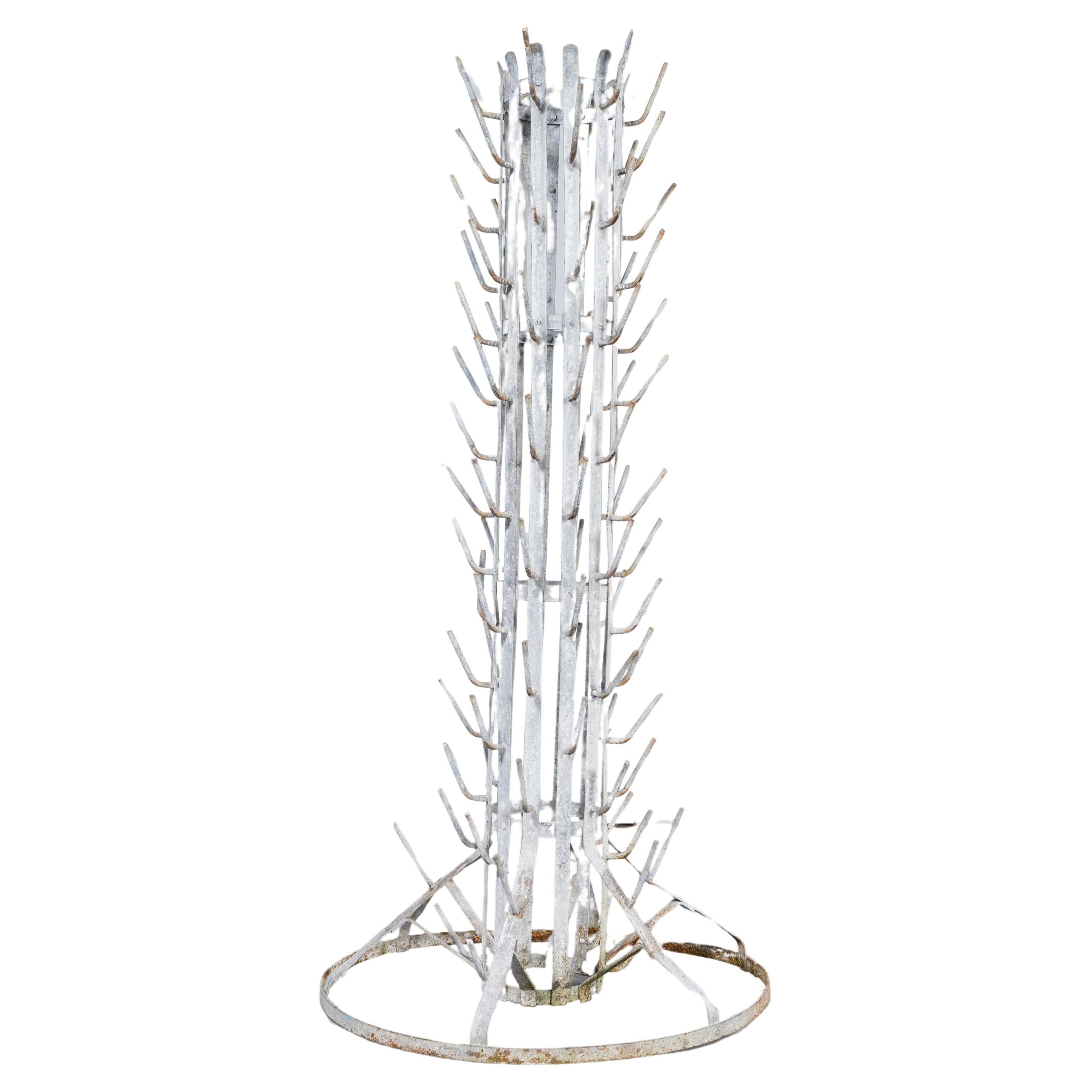 Scaffale per l'asciugatura delle bottiglie originale francese degli anni '50 (Model 3406)