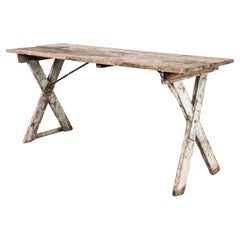 Used 1950's Original French Farm Trestle Dining Table