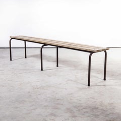 Banc à longues lattes Mullca français d'origine des années 1950 '745.1'