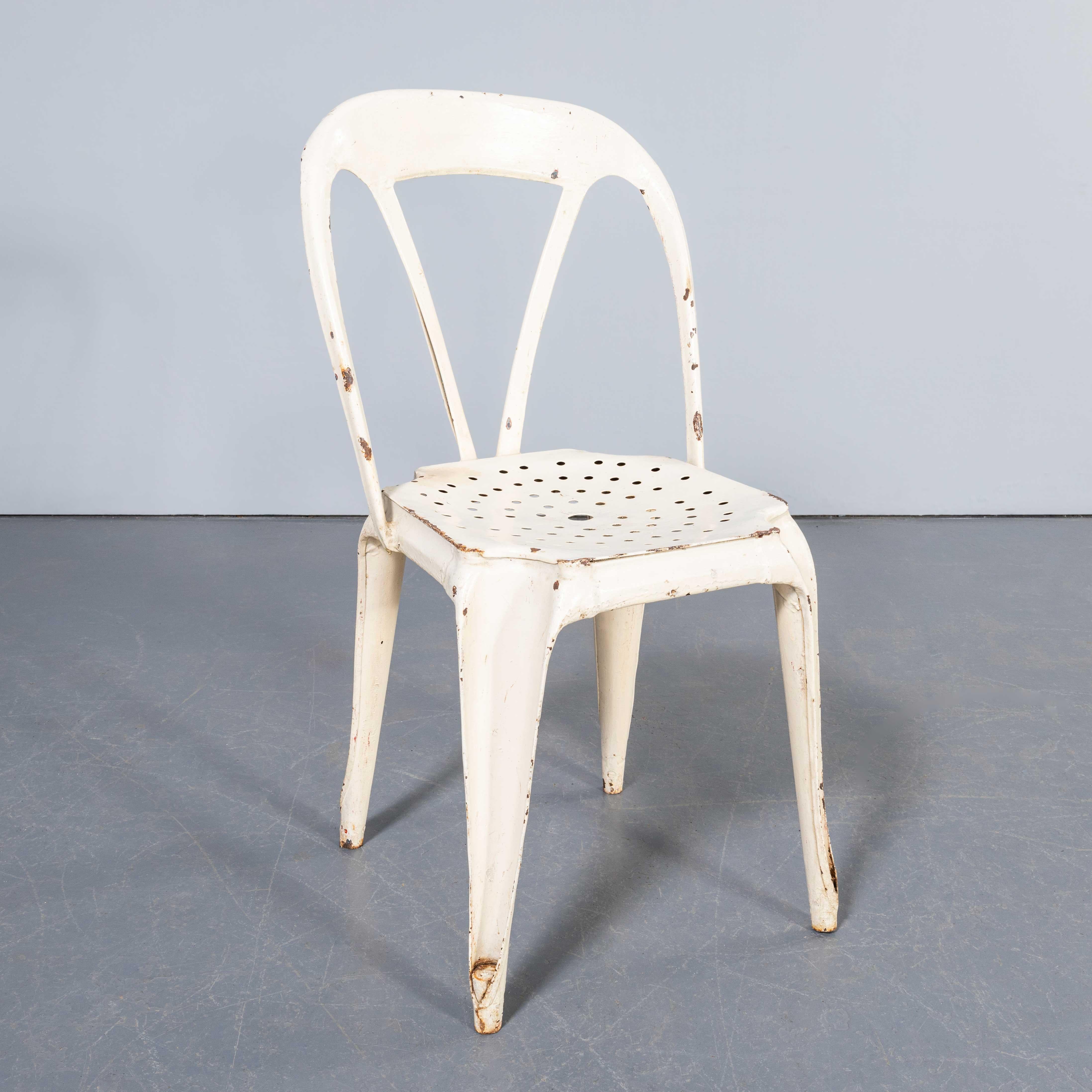 1950's Original Französisch Multipl's Dining Chairs - Set von sechs Weiß im Angebot 7
