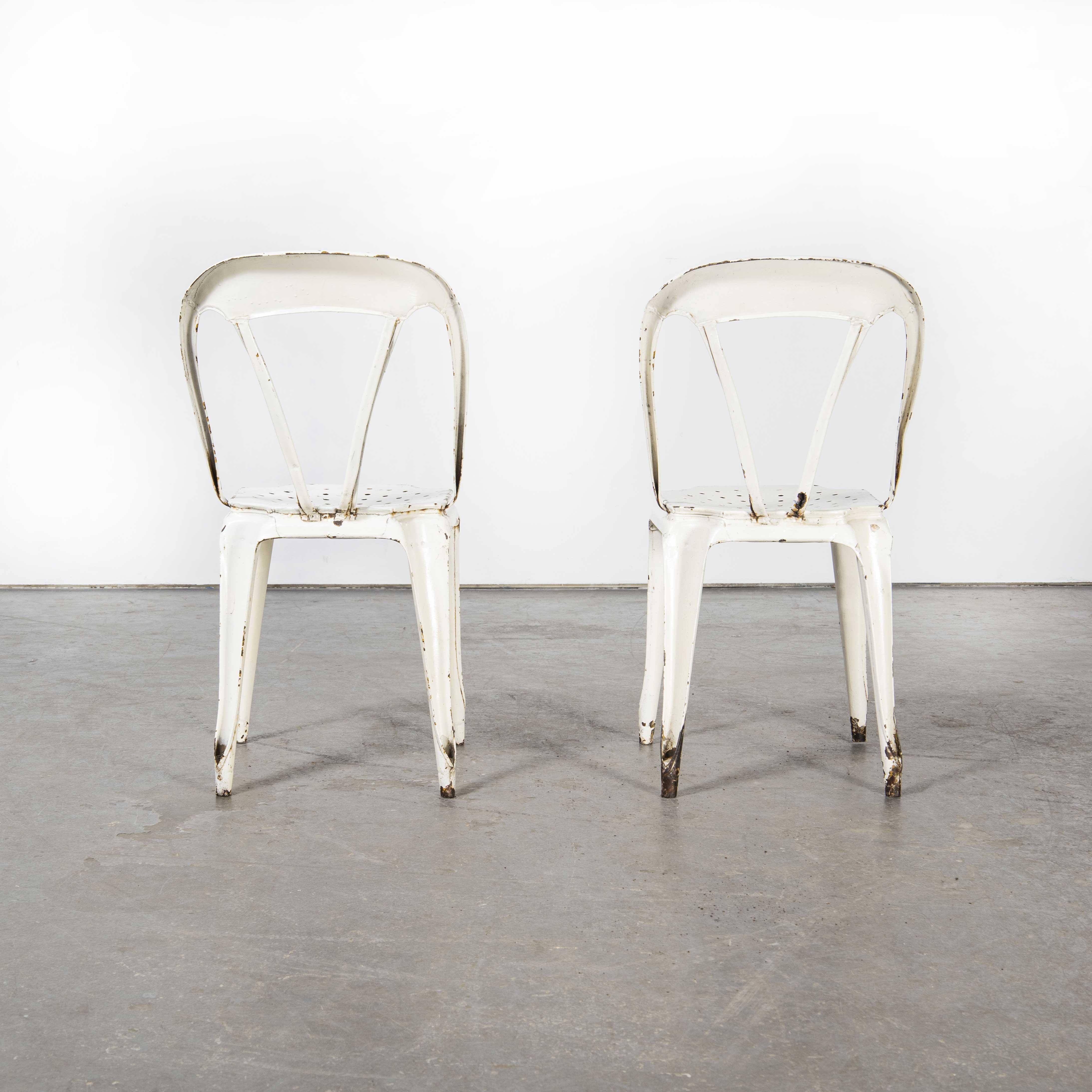 1950’s Original French Multipl’s Metal Dining Chairs, Pair For Sale 1