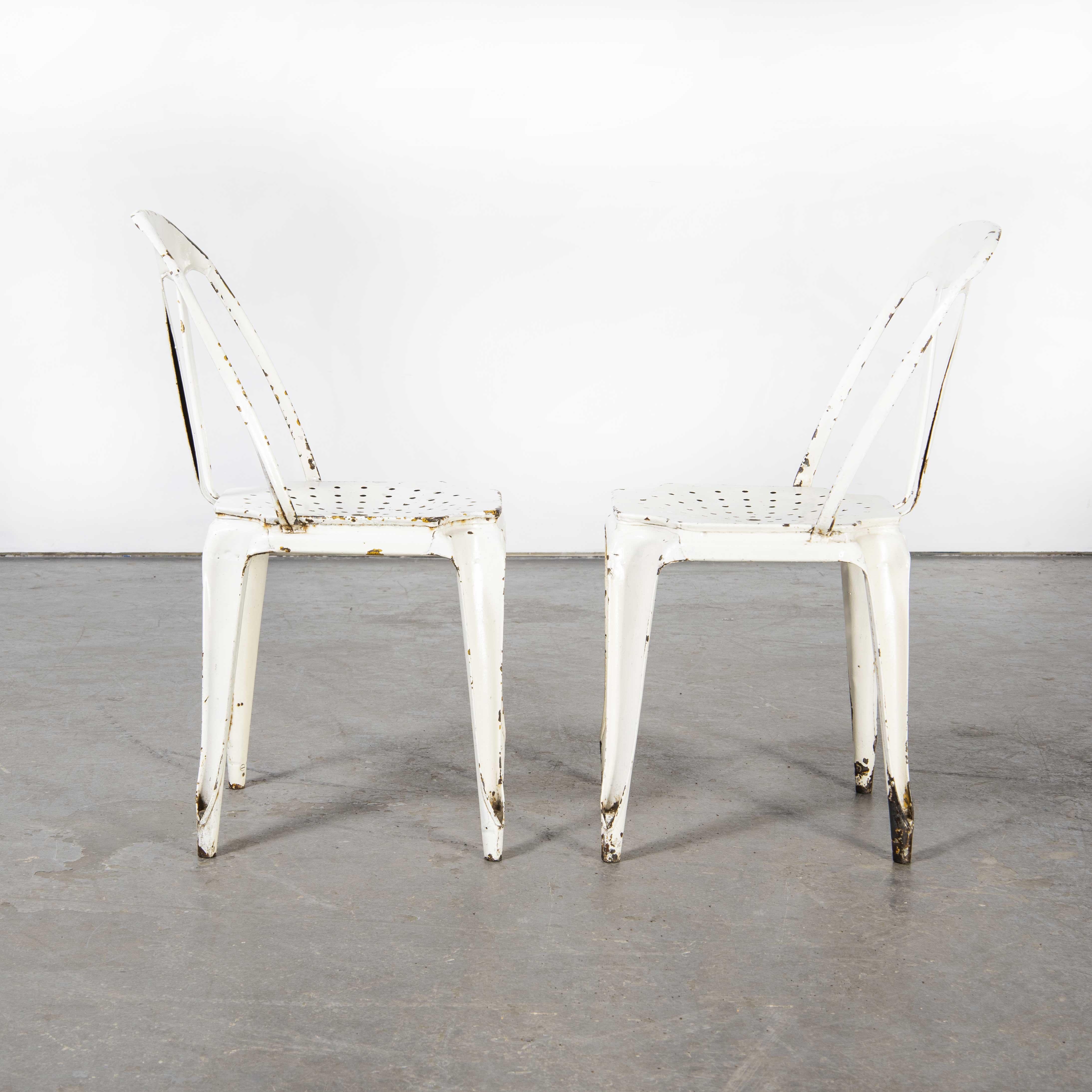 1950’s Original French Multipl’s Metal Dining Chairs, Pair For Sale 3