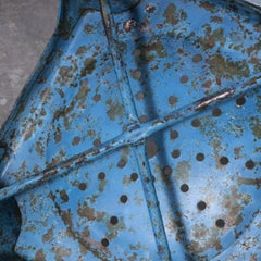 1950's Original French Multipl's Table And Chair Set - Blue