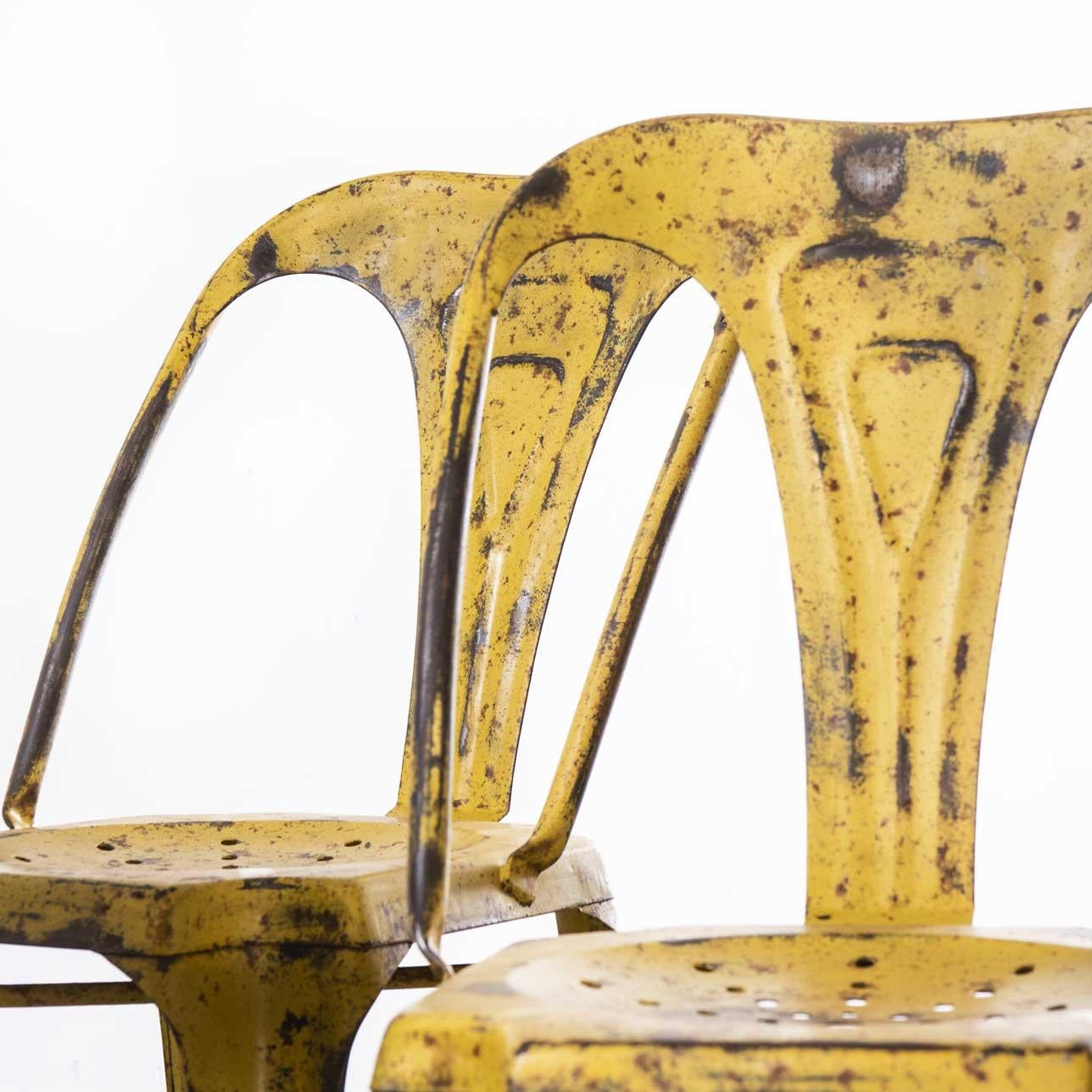 1950's Original French Multipl's Table and Chair Set, Yellow For Sale 3