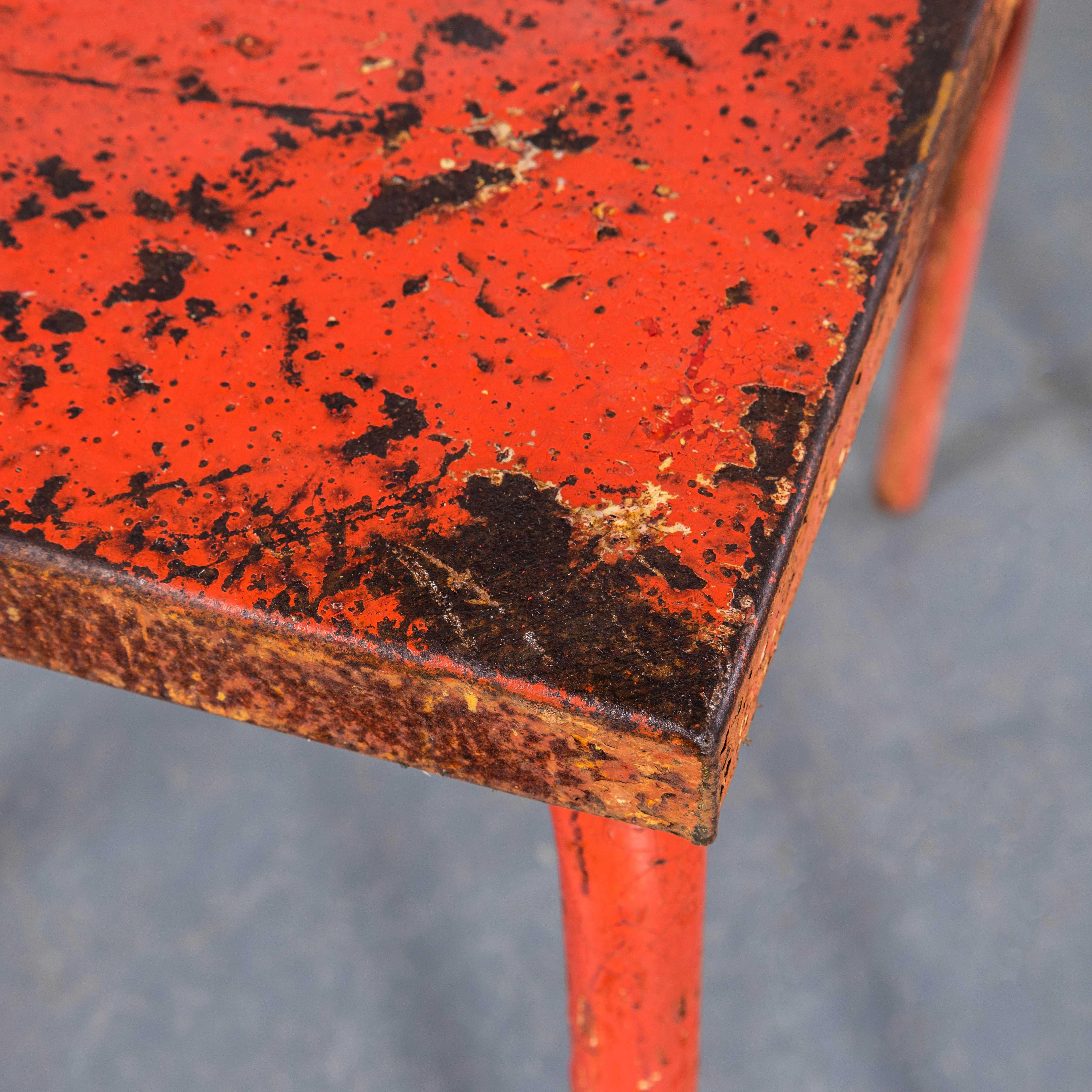 1950's Original Französisch Outdoor Tisch und Stuhl Set - Zwei Stühle (3654) 1