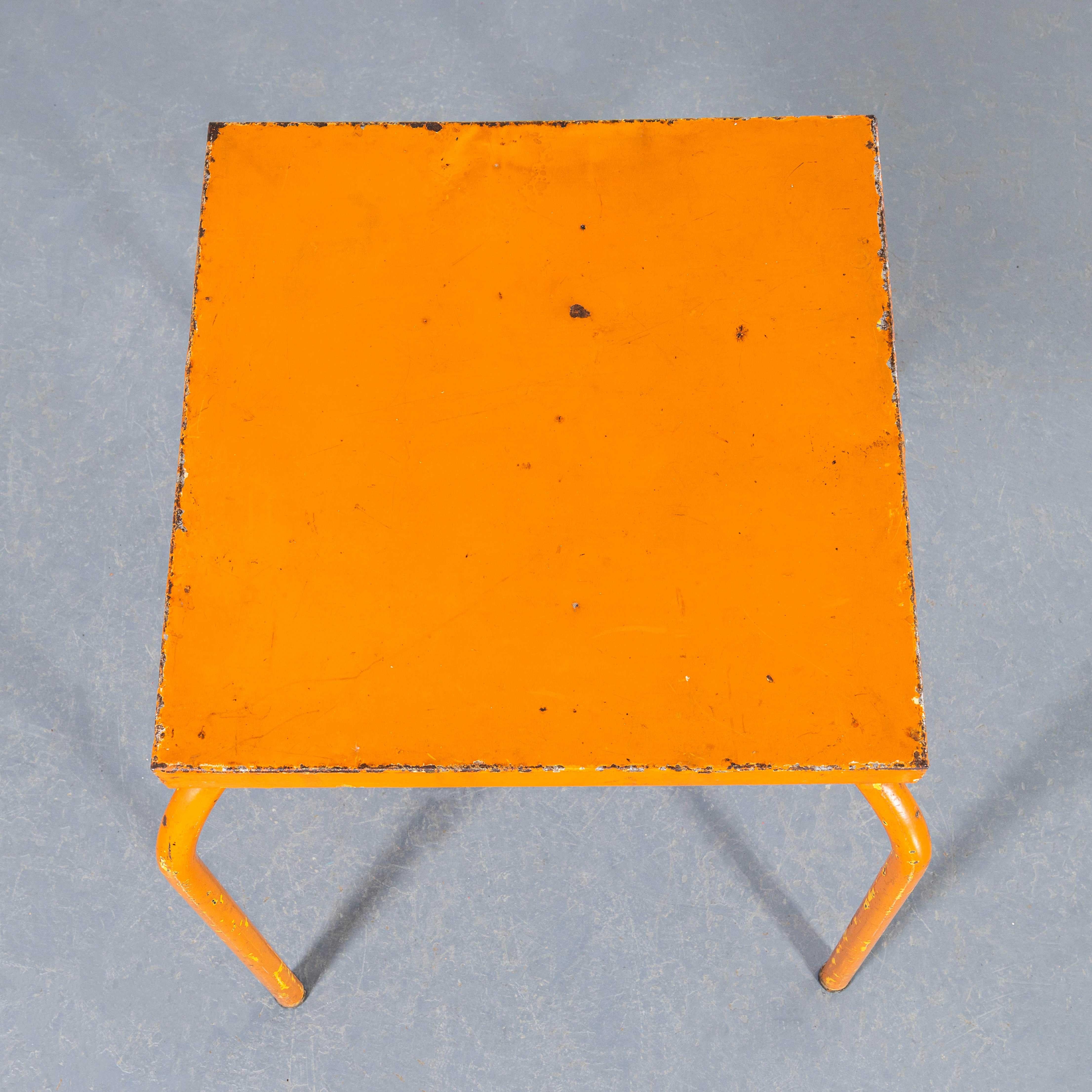 1950's Original French Outdoor Table And Chair Set - Two Chairs (3657) 1