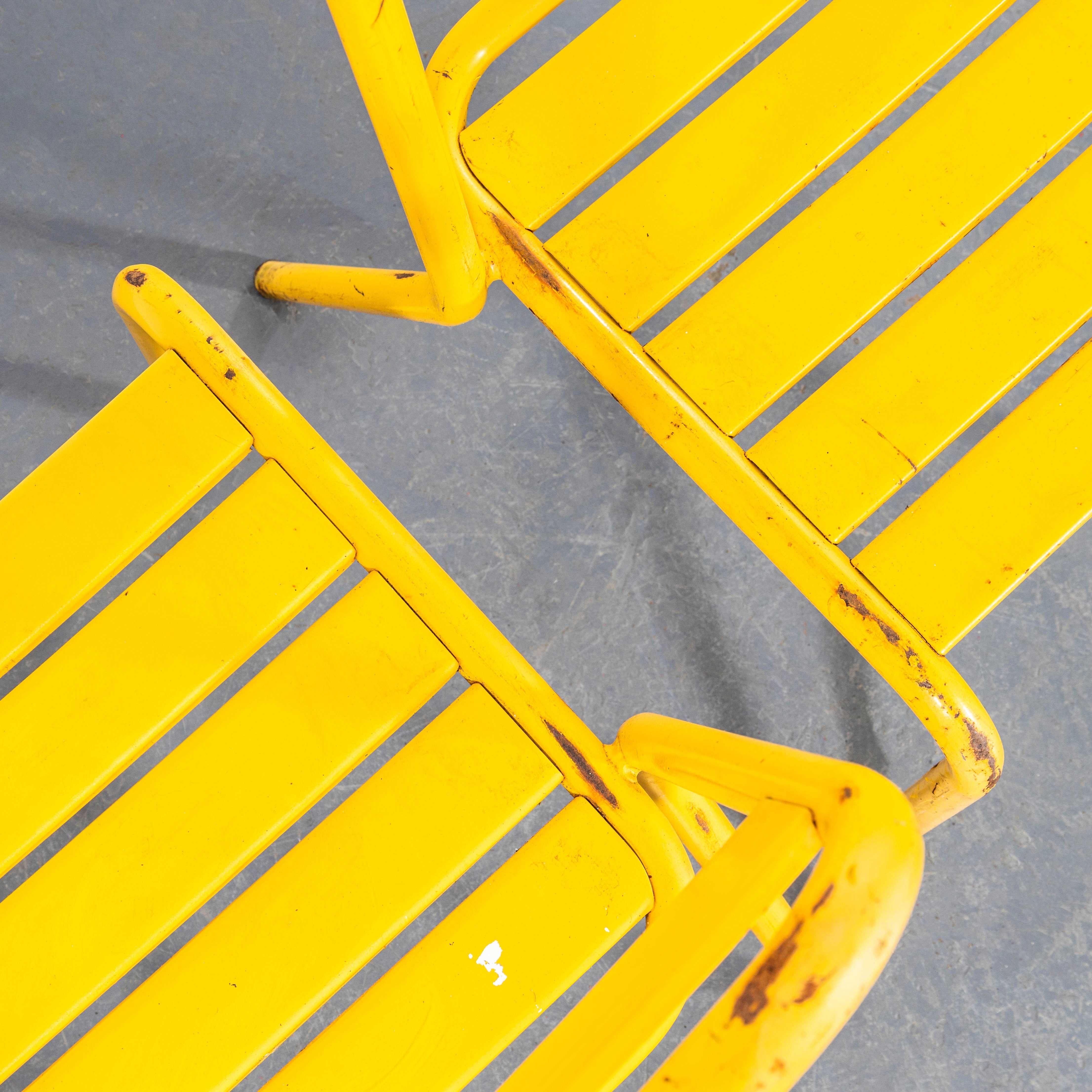 1950's Original French Outdoor Table And Chair Set - Two Chairs (3657) 3