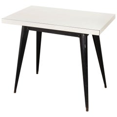 Table rectangulaire française originale T55 Tolix des années 1950, pour cuisine et salle à manger, modèle 11