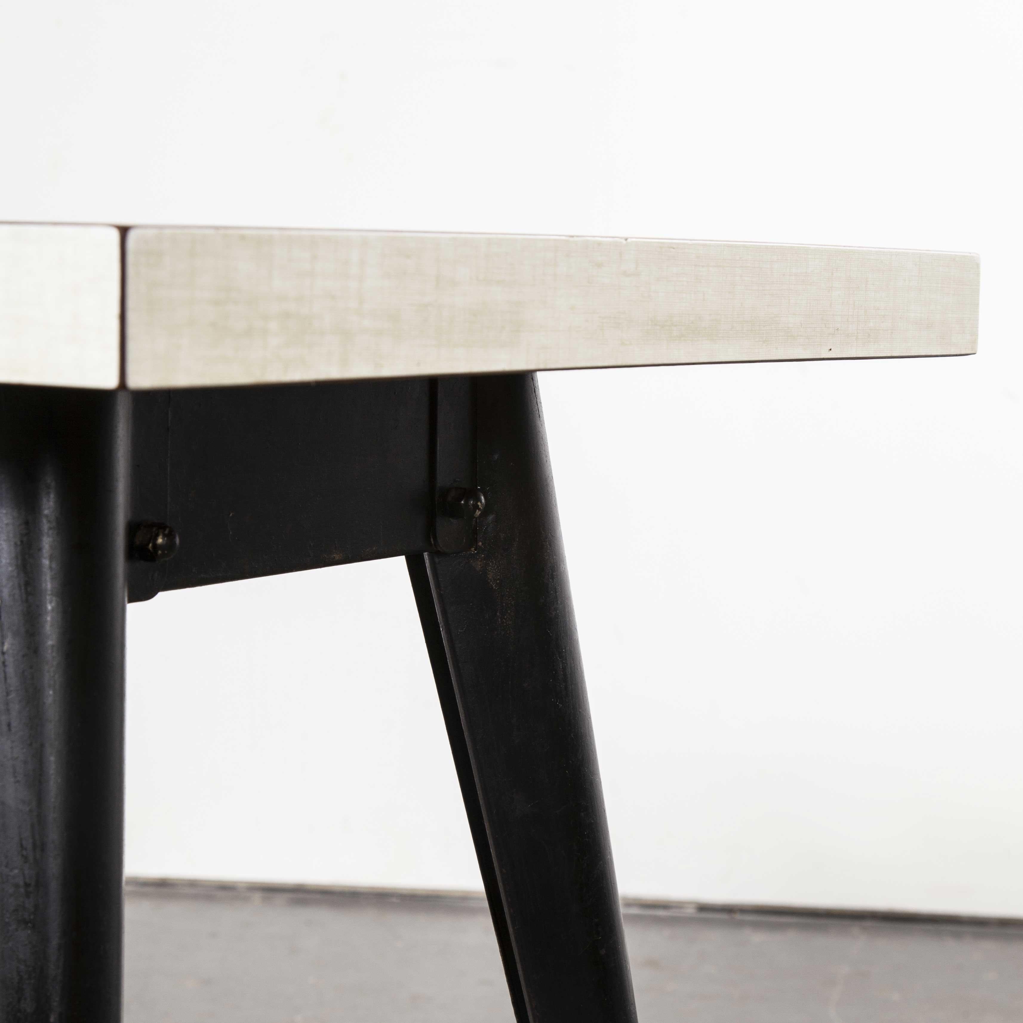 Metal 1950s Original French T55 Tolix Rectangular, Kitchen, Dining Table 'Model 3'