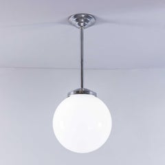 1950's Original French Tabac Opal Glass Pendant Lamp - Single (958.12)