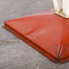 1950's Original French Tolix Outdoor Dining Table, Four Column Base