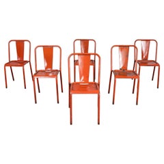 1950’s Original French Tolix T37 Outdoor Dining Chairs – Set Of Six