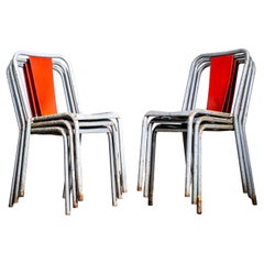1950’s Original French Tolix T37 Outdoor Dining Chairs – Set Of Six