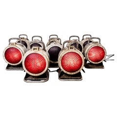 1950's Original French Train Engineers Warning Lamps