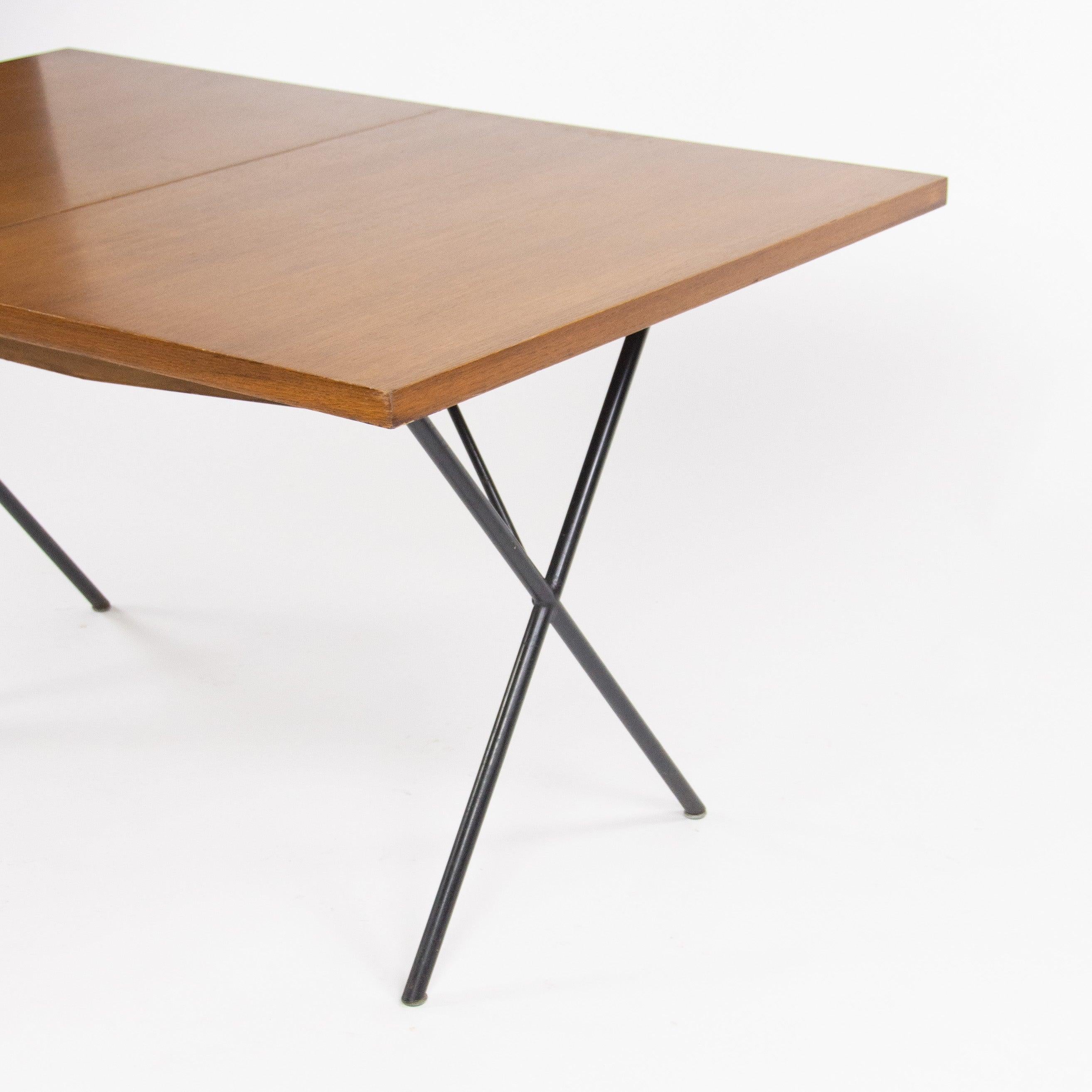 1950's Original George Nelson Herman Miller X Leg Extension Dining Table 5260 In Good Condition For Sale In Philadelphia, PA