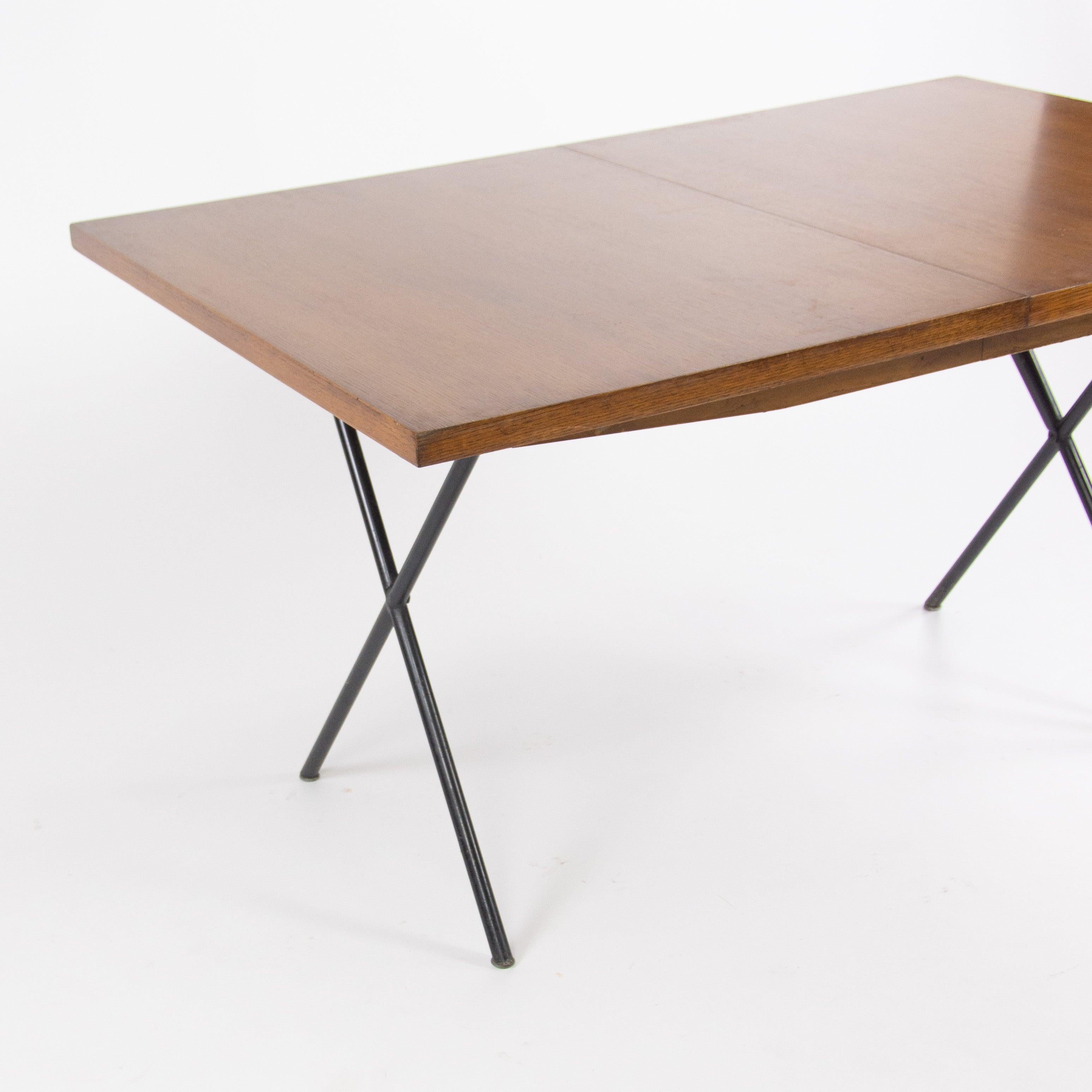 Mid-20th Century 1950's Original George Nelson Herman Miller X Leg Extension Dining Table 5260 For Sale
