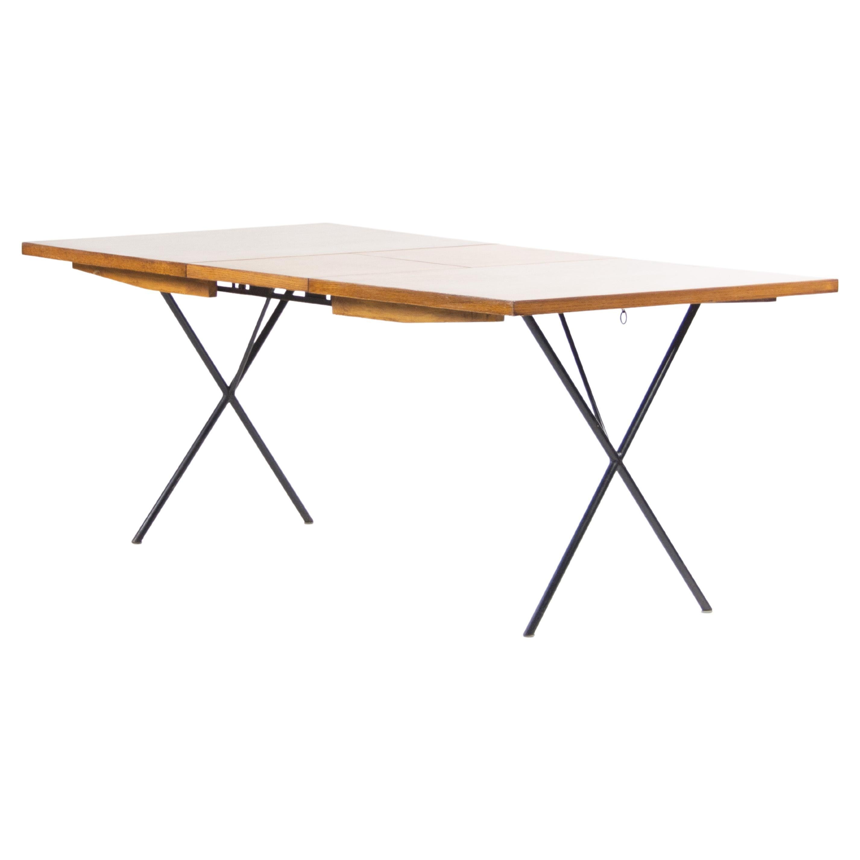 1950's Original George Nelson Herman Miller X Leg Extension Dining Table 5260 For Sale