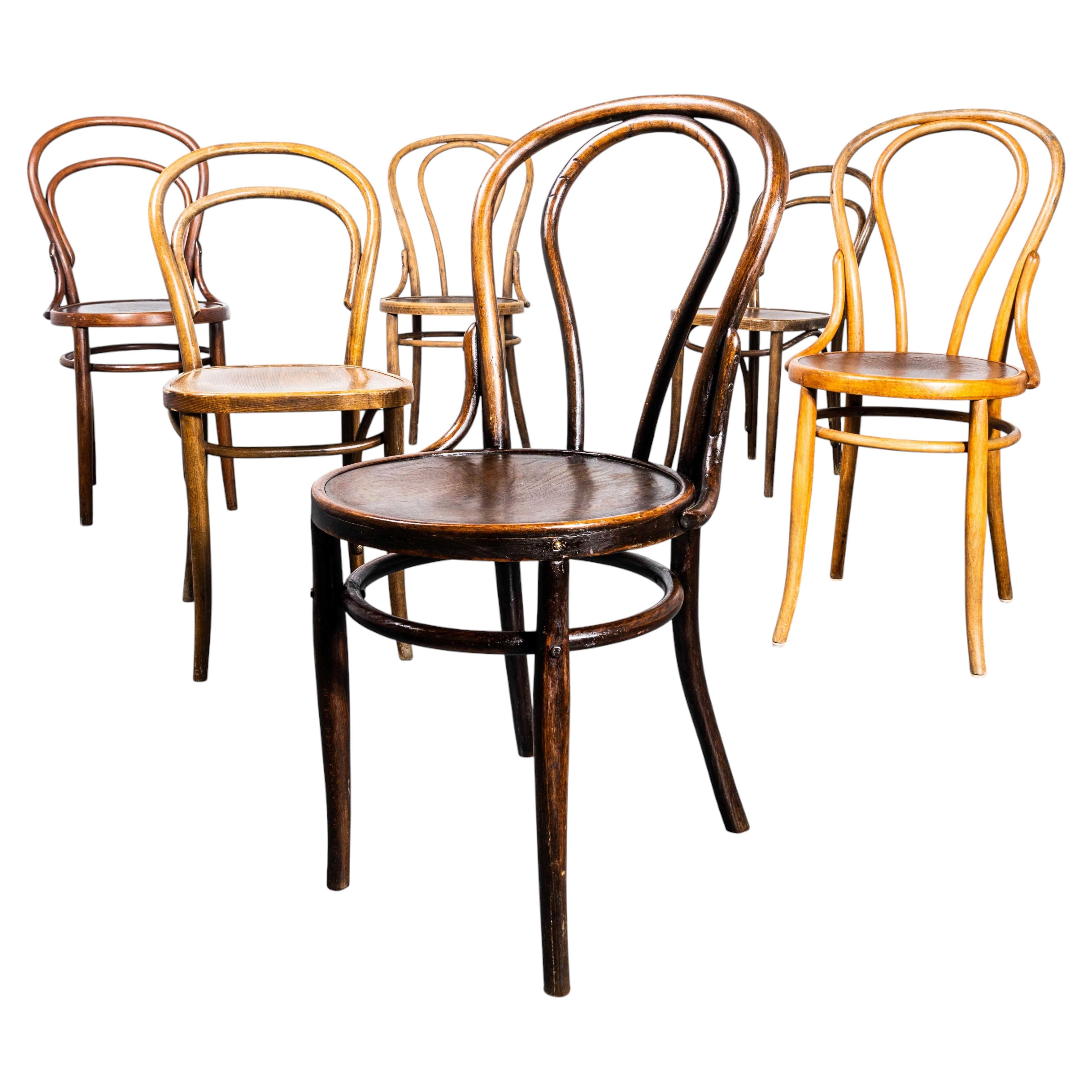 1950's Original Hoopback Bentwood Dining Standard Chairs - Set Of 4