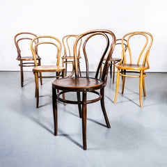 1950's Original Hoopback Bentwood Dining Standard Chairs - Set Of 6