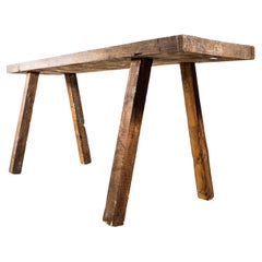 1950
s Original Hungarian Butchers Table - Solid
