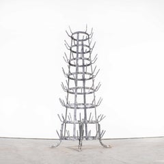 1950's Original Large French Bottle Drying Rack, 'Model 1400.13'