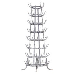 Retro 1950's Original Large French Bottle Drying Rack, 'Model 1400.13'