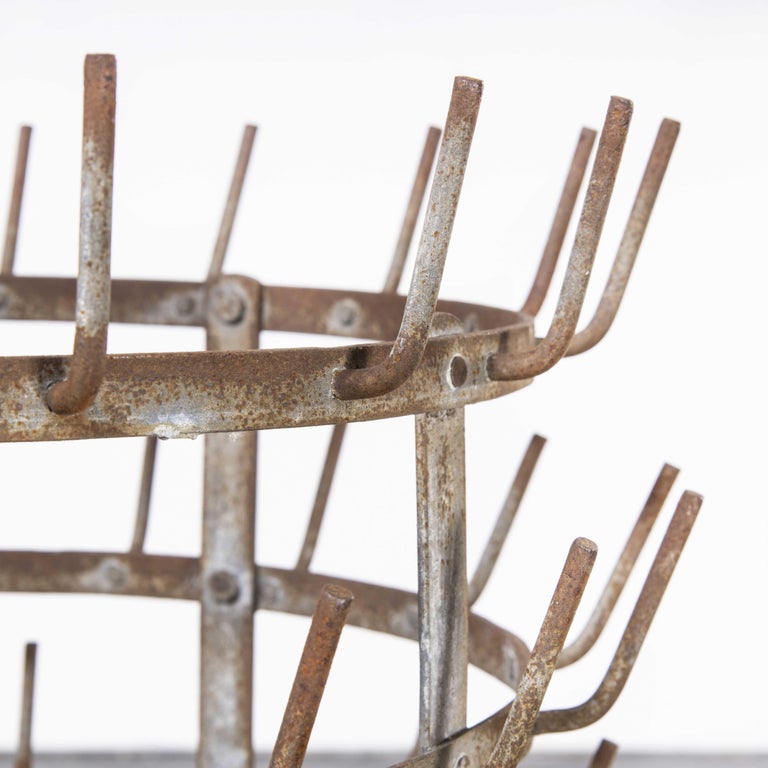 1950's Original Large French Bottle Drying Rack, 'Model 1400.14' For ...