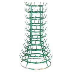 1950's Original Large French Bottle Drying Rack, 'Model 1400.18'