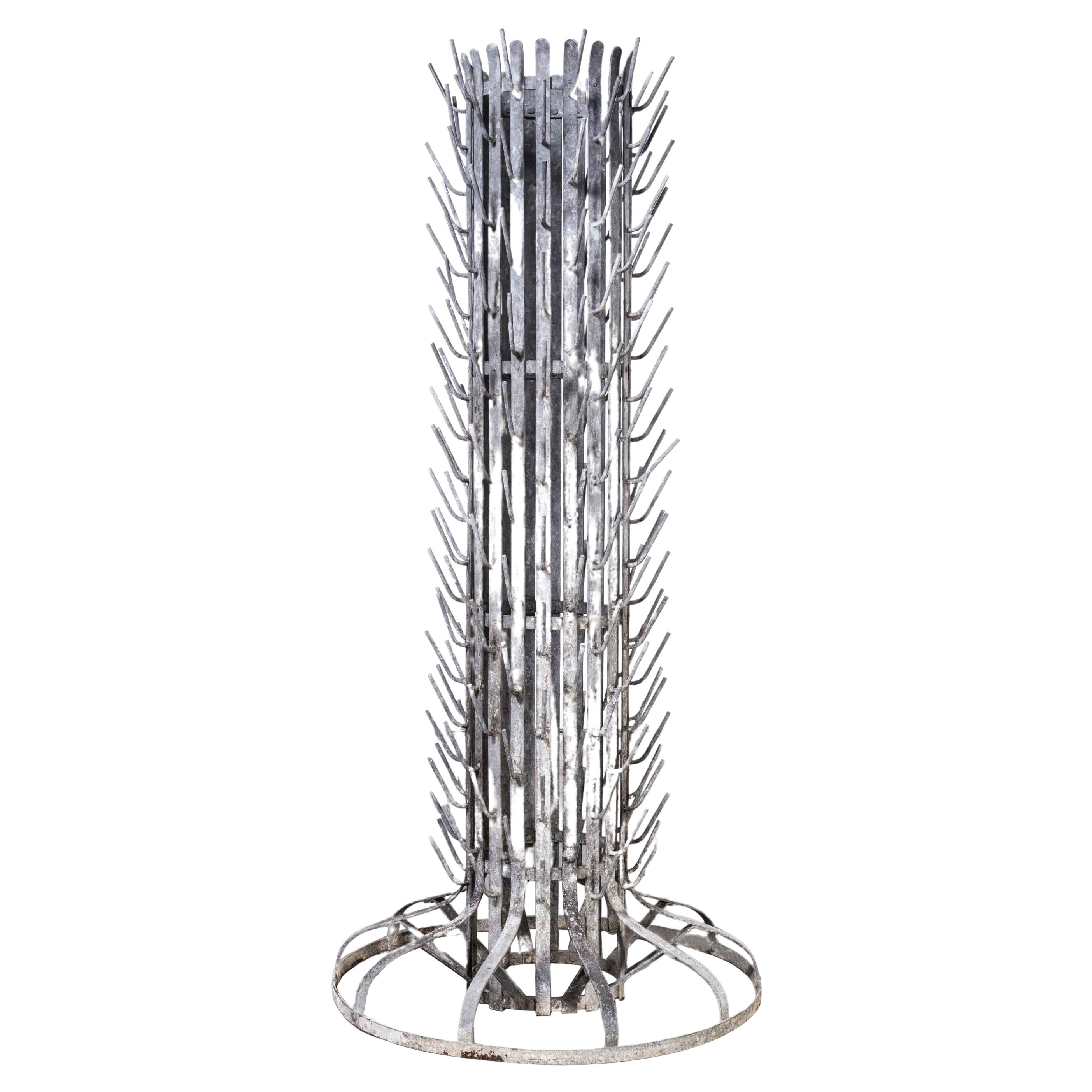 Originaler großer französischer Flaschen Drying Rack „Modell 1400.2“, 1950er Jahre
