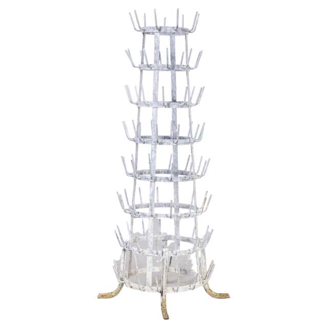 1950's Original Large French Bottle Drying Rack, 'Model 1400.9' For ...